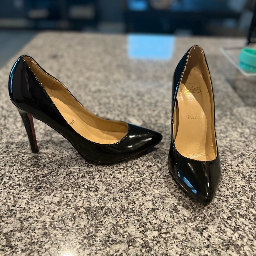 Designer black heels